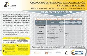Lee más sobre el artículo Cronograma de Socializaciones El Carmen de Bolívar