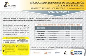 Lee más sobre el artículo Cronograma de Socializaciones Zona Bananera