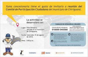 Lee más sobre el artículo Invitación Comités de participación Ciudadana_Chiriguaná