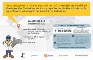 Lee más sobre el artículo Invitación Comités de participación Ciudadana_Valledupar