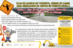Lee más sobre el artículo PMT Cierre de Carril para reparación de juntas Puente Sevilla