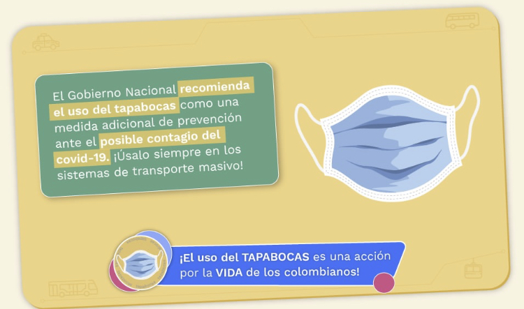 En este momento estás viendo ¡El uso del TAPABOCAS es una acción por la VIDA de los colombianos!