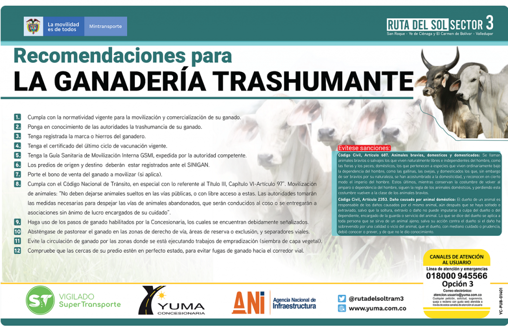 para la Ganadería Trashumante Yuma Concesionaria S.A.