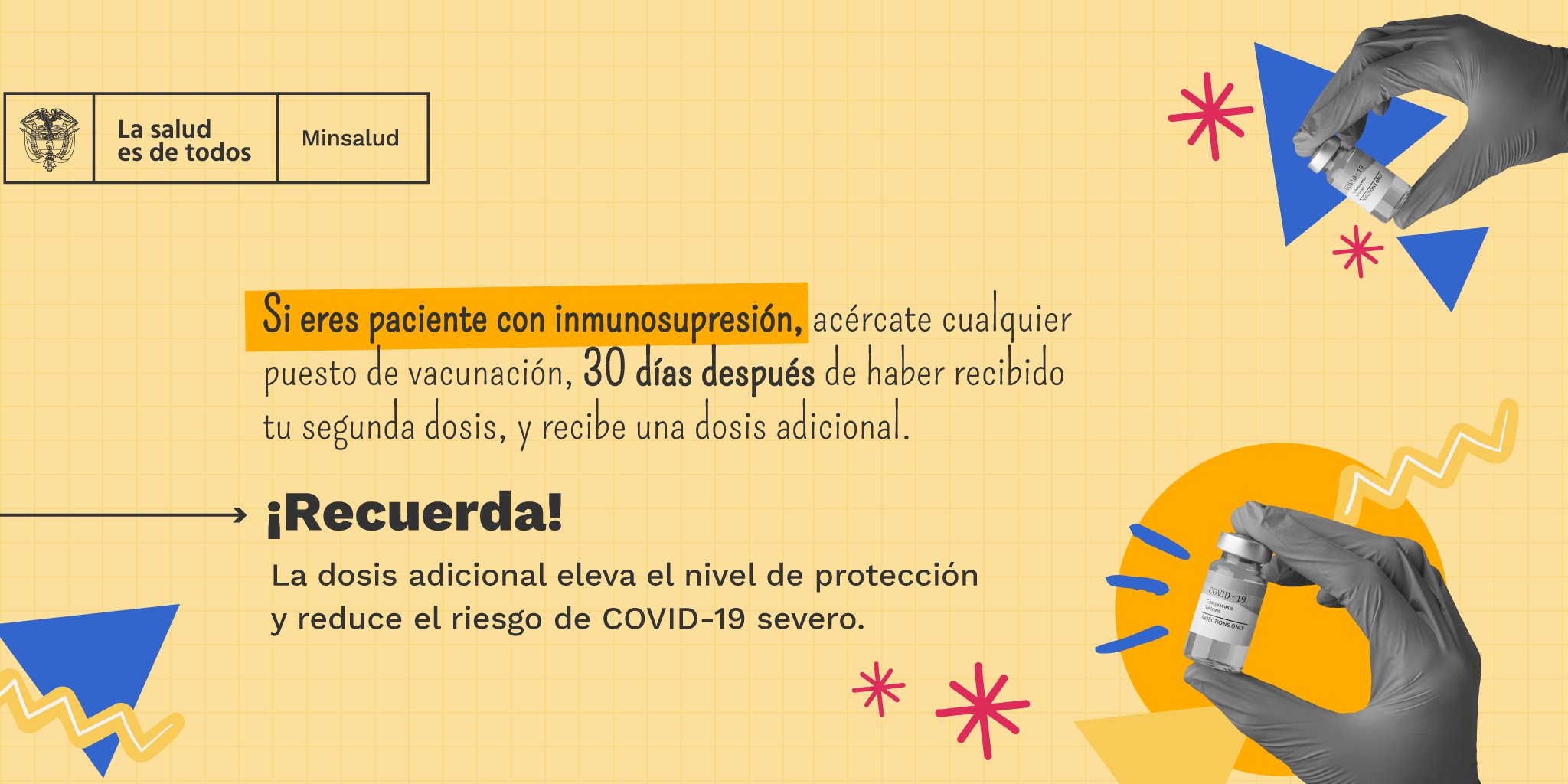 En este momento estás viendo ¡Recuerda! La aplicación de la dosis adicional de vacunas contra la COVID-19