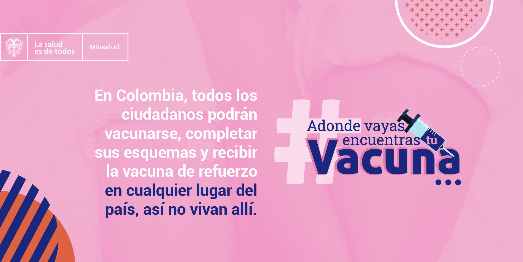 En este momento estás viendo Ten en cuenta que puedes acceder a la vacunación en cualquier ciudad o municipio del país, sin importar que no vivas allí o solo estés de paso. #AdondeVayasEncuentrasTuVacuna.