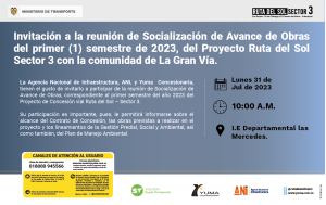 Lee más sobre el artículo ¡Reunión de Socialización de Avance de Obras! Proyecto Ruta del Sol Sector 3 en #LaGranVia»