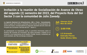 Lee más sobre el artículo #JulioZawady Reunión de socialización de avance de obras del proyecto Ruta del Sol Sector 3