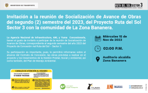 Lee más sobre el artículo #ZonaBananera Reunión de socialización de avance de obras del proyecto Ruta del Sol Sector 3