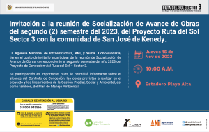 Lee más sobre el artículo #SanJoseDeKenedy Reunión de socialización de avance de obras del proyecto Ruta del Sol Sector 3