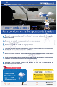 Lee más sobre el artículo Recomendaciones para Conducir en epoca de lluvia