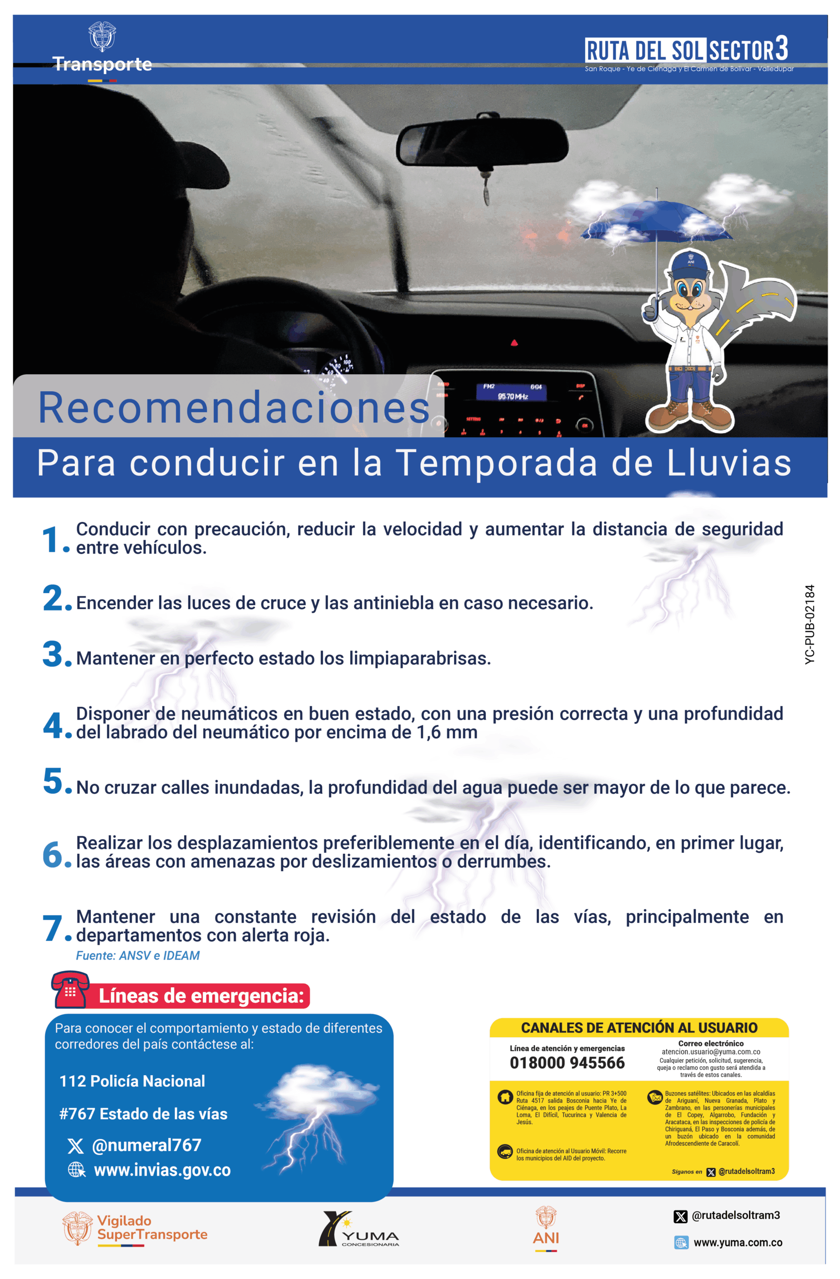 Lee más sobre el artículo Recomendaciones para Conducir en epoca de lluvia