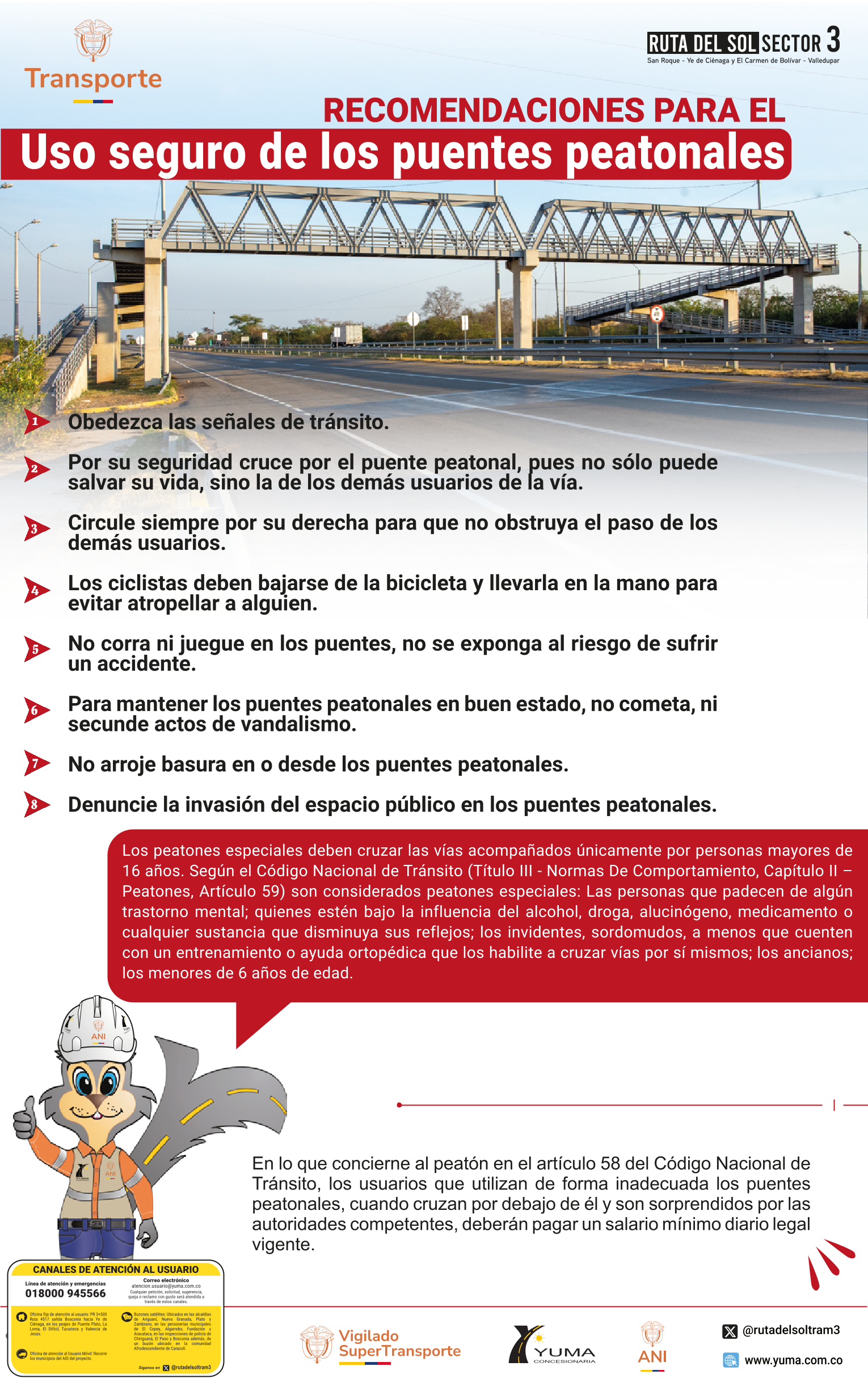 En este momento estás viendo Uso seguro de los puentes peatonales