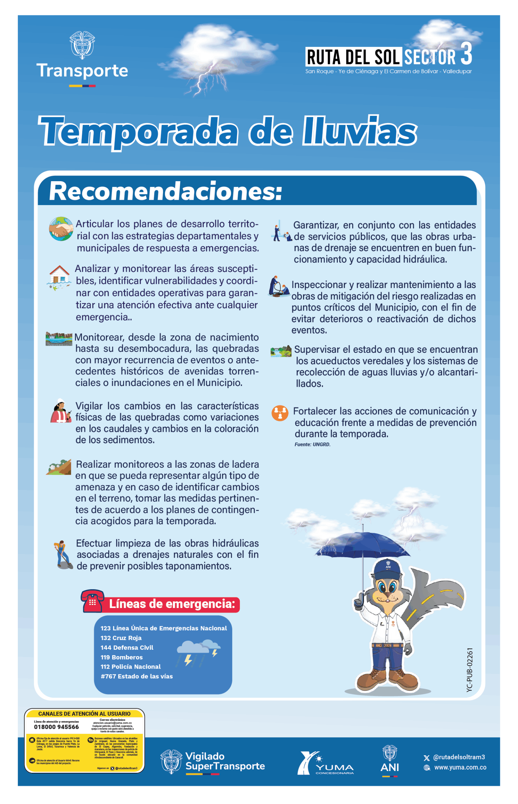 Lee más sobre el artículo RECOMENDACIONES PARA COMUNIDADES EN EPOCA DE LLUVIAS