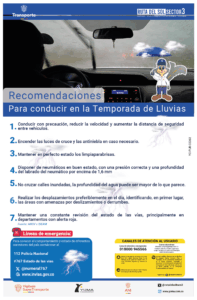 Lee más sobre el artículo Recomendaciones para conducir en la temporada de lluvias