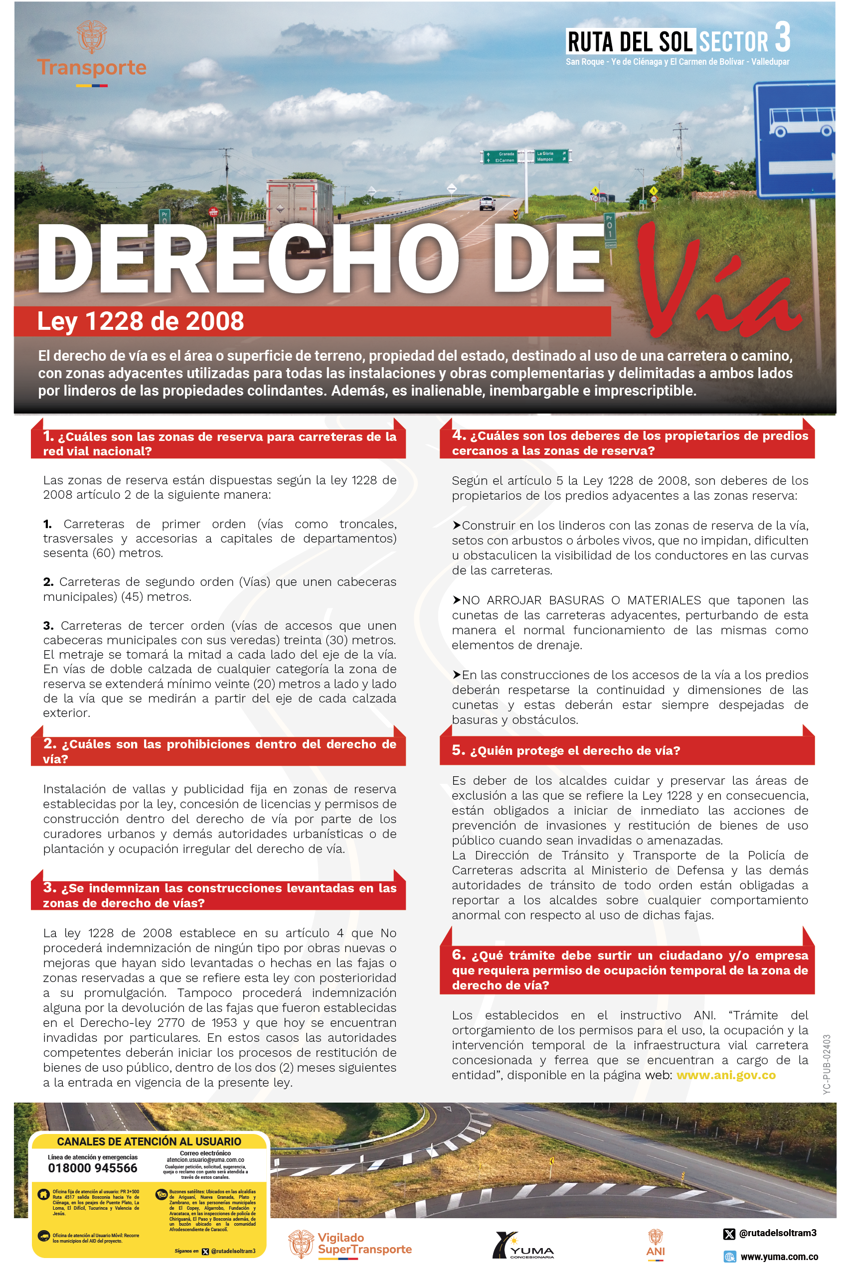 Lee más sobre el artículo Derecho de vía – Ley 1228 de 2008