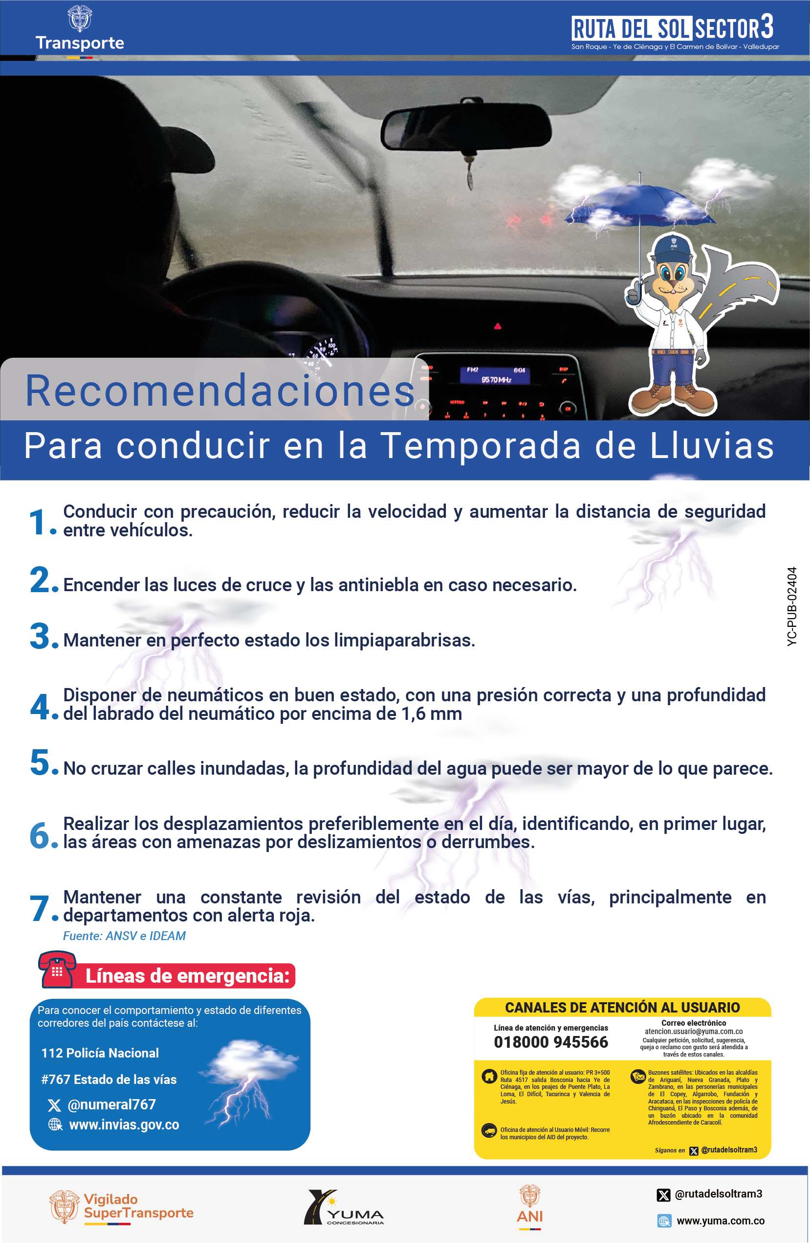 Lee más sobre el artículo Recomendaciones para conducir en la temporada de lluvias