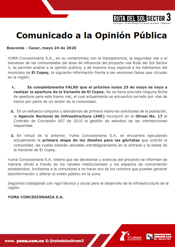 En este momento estás viendo ¡Comunicado a la opinión pública!