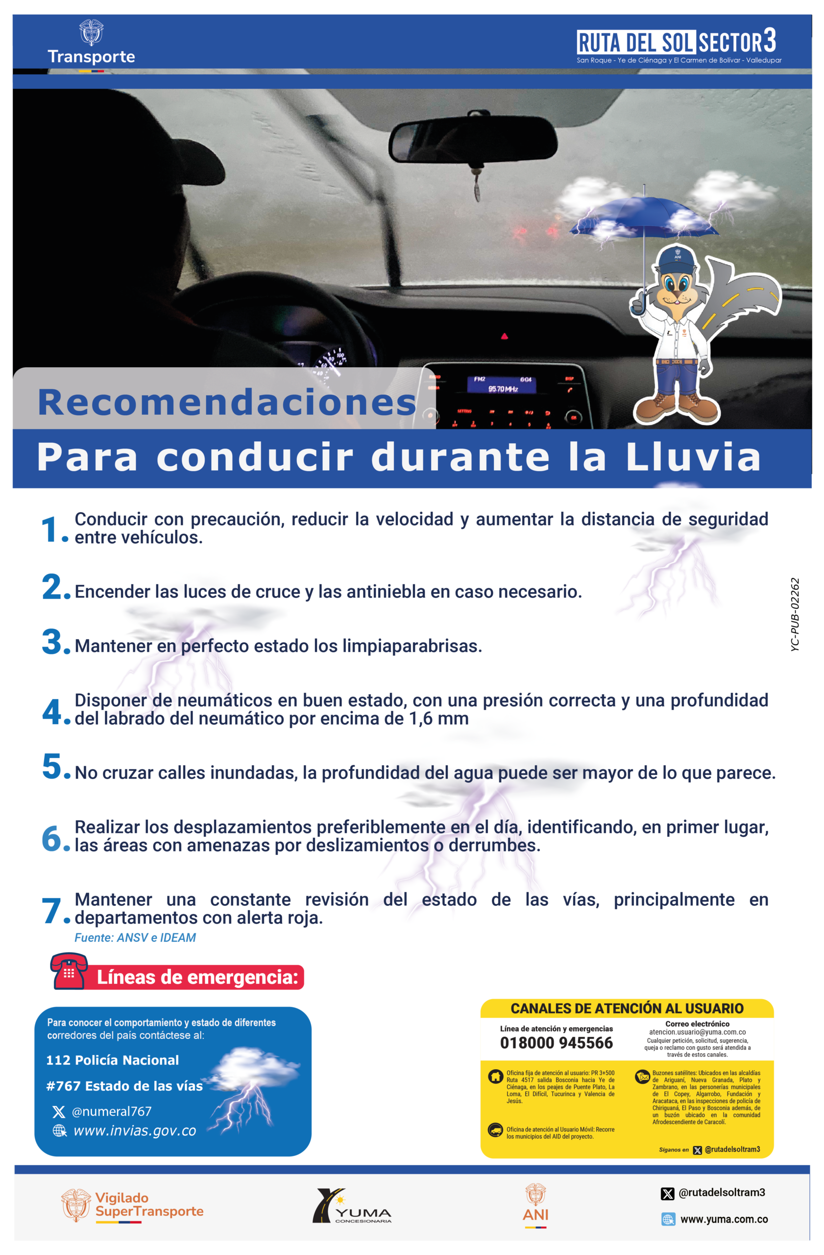 Lee más sobre el artículo Recomendaciones para conducir durante la lluvia